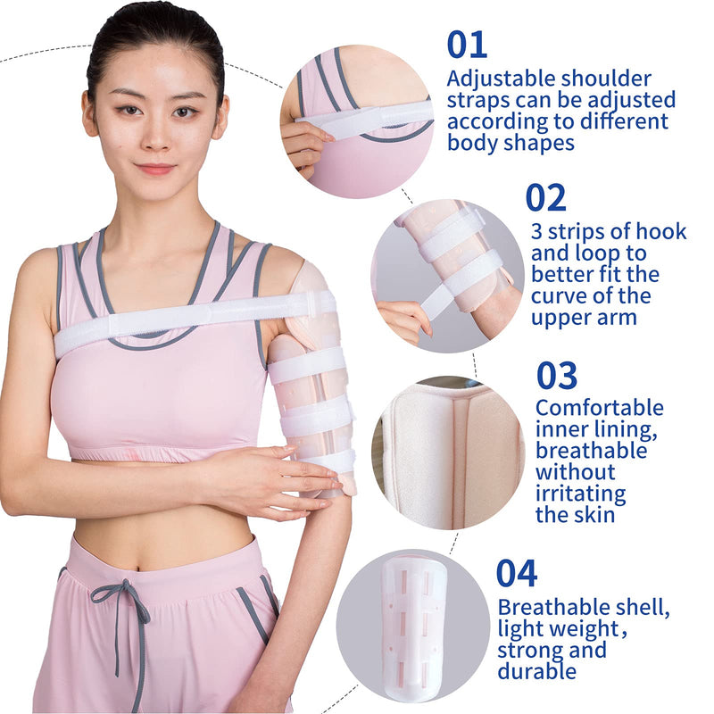 [Australia] - GHORTHOUD Humeral Shaft Fracture Splint Lightweight and Breathable Humeral Fracture Brace for Upper Arm, Shoulder, Left/Right Arm, Long-Bone Humerus Fracture for Men and Women（Small） Small 