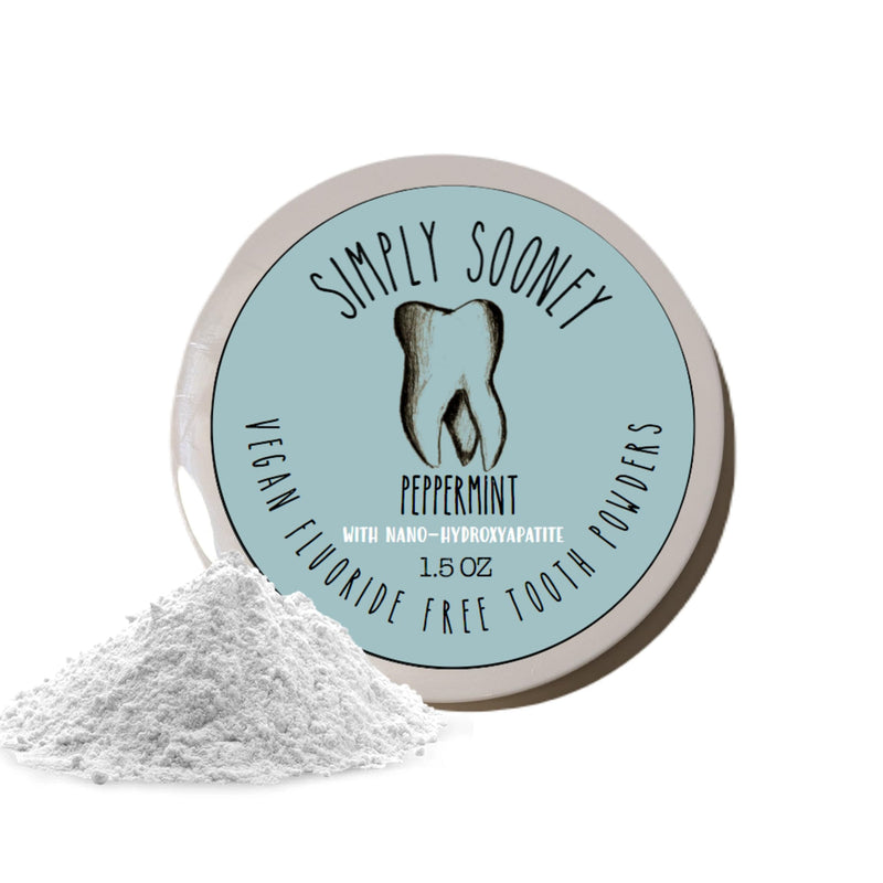 [Australia] - Simply Sooney Remineralizing Vegan Mineral Tooth Powder I Peppermint Nano-hydroxyapatite Formula I Natural Whitening I Stronger Teeth 1.5oz (1.5 oz jar) 