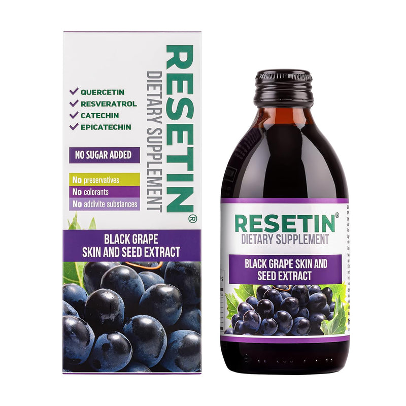 Resveratrol Supplement Extracted from Black Grapes Seed and Skin with Quercetin, Catechin, & Epicatechin – Powerful Polyphenols for Antioxidant & Heart Health Support - 100% Natural