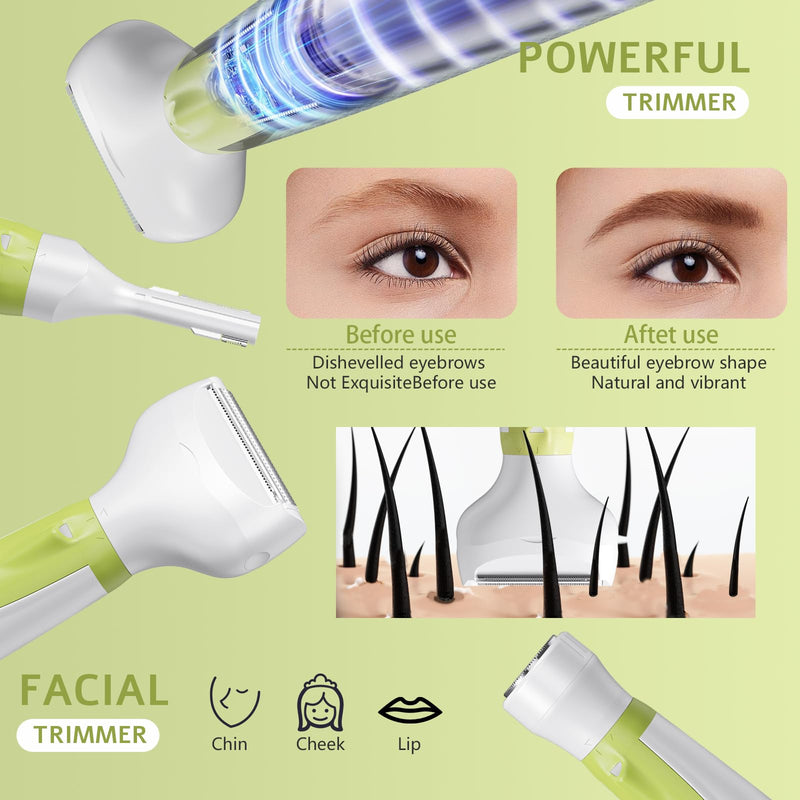 [Australia] - Electric Razor for Women- 4 in 1 Electric Shaver for Women, Wet & Dry Bikini Trimmer and Facial Hair Remover,Eyebrow Razors Nose Hair Trimmer Rechargeable Personal Trimmer Groomer for Body Hair 8868 