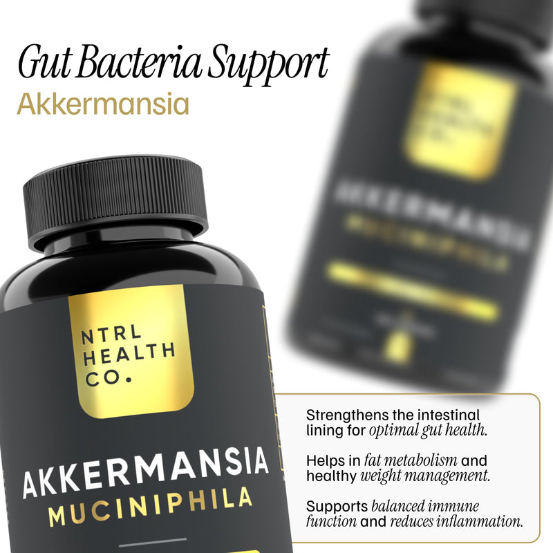 Akkermansia Muciniphila Probiotic Capsules – Gut Health & Microbiome Support Supplement – 60 Vegan Capsules for Digestion, Gut Barrier & Metabolic Health 60 count (Pack of 1)
