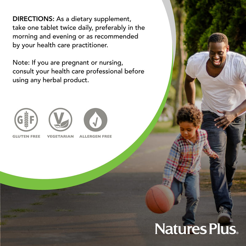 [Australia] - Natures Plus Herbal Actives St John's Wort, Extended Release - 450 mg, 60 Vegan Tablets - Vegetarian, Gluten-Free - 60 Servings 1 