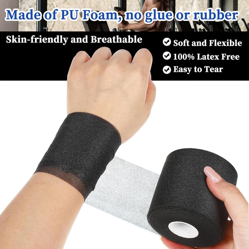 Multi Color Athletic Prewrap Tape + Ice Tape, Self Sticking Bandage Wrap （No Refrigeration Needed）, Instant Cold Compress Compression