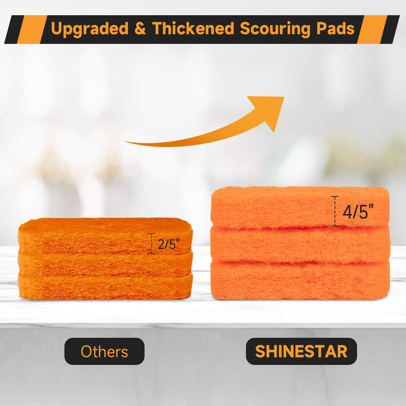 [Australia] - SHINESTAR 12-Pack Scouring Pads Replacement for Blackstone, Non-Scratch Griddle Scrub Pads, Heavy-Duty Cleaning Scrubbers for Griddle, Flat Top Grill, Stovetops, and More 