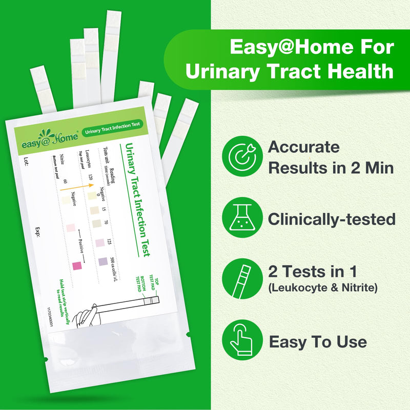[Australia] - Easy@Home UTI Test Strips: Highly Accurate Urinary Tract Test Kit for Women Men, Bladder Infection Urine Testing, Quick Results, OTC Use (UTI - 5 Pack) 5 Count 