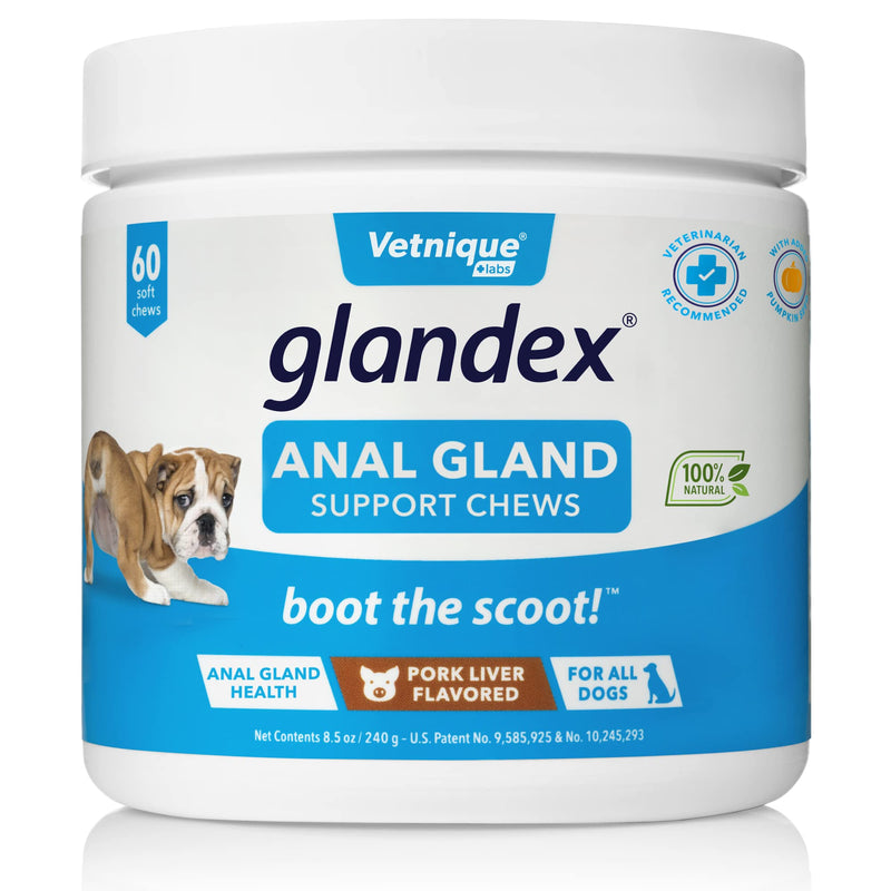 VETNIQUE Dermabliss Anti Itch Relief Dog Spray (4oz) & Glandex Anal Gland Support Soft Chew Treats with Pumpkin for Dogs (60ct Pork) Bundle - PawsPlanet Australia