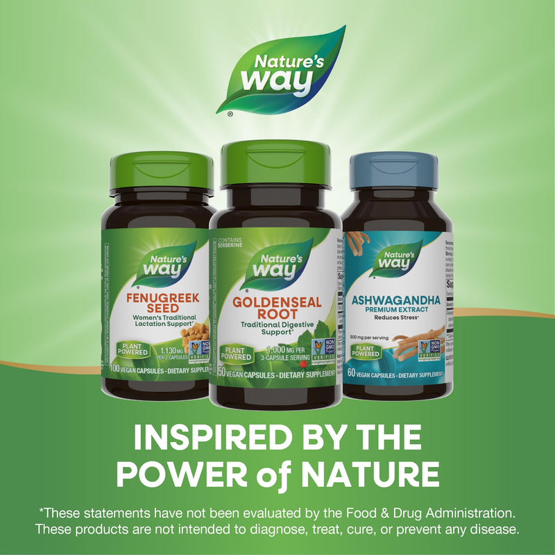 [Australia] - Nature's Way Goldenseal Root, Traditional Digestive Support, Berberine, Non-GMO Project Verified, Vegan, 50 Capsules (Packaging May Vary) 50 Count (Pack of 1) 