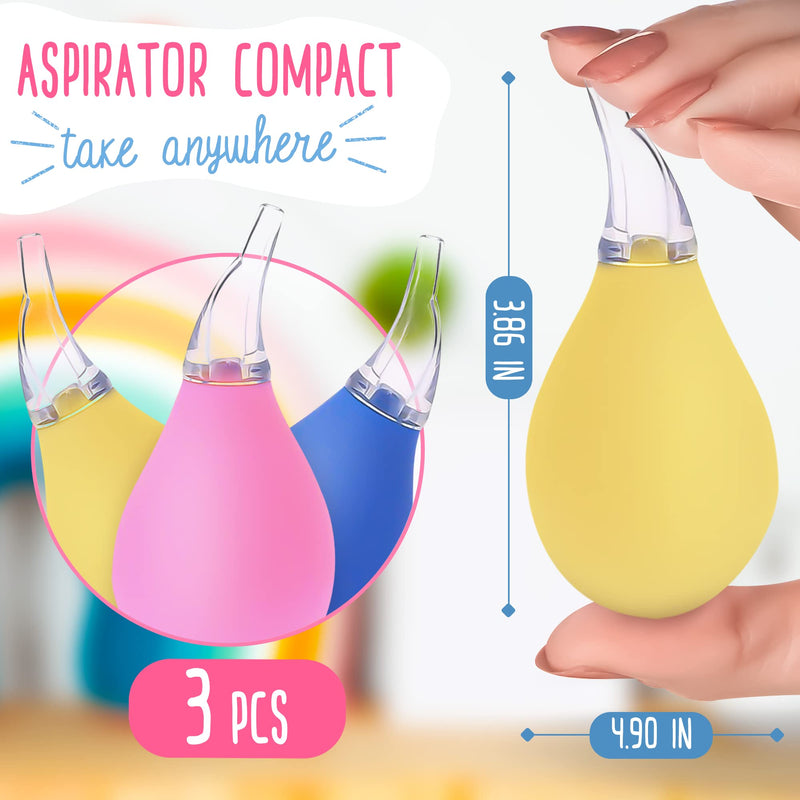 Nasal Aspirator for Baby - 3Pcs Baby Booger Sucker Newborn Baby Nose Sucker Ear Cleaner Toddler Food Baby Medicine Dispenser - Infant Congestion Relief Nose Aspirator for Babies