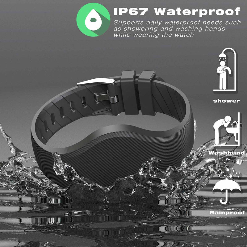 [Australia] - LED Children Digital Pedometer Watch, Waterproof Sport Wristwatch, with Step Counter, Calories, Calendar for Kids Boys Girls Black 