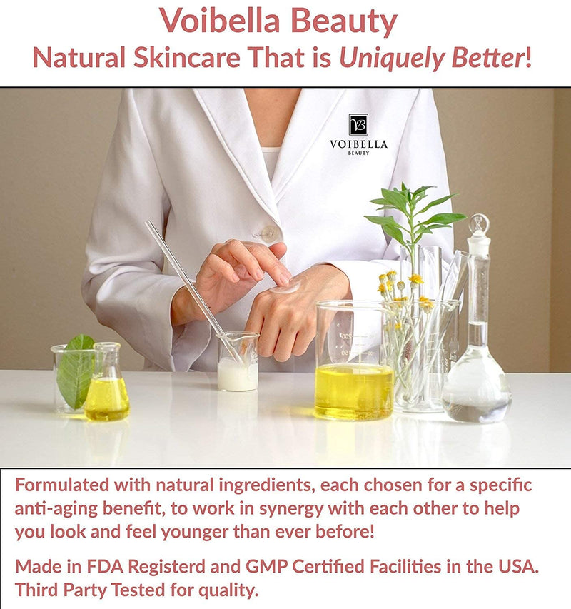 Natural Anti-Aging Facial Serum Vitamin C Complex | Anti-Wrinkle Face Serum Effects For Women & Men by Hydrating Skin Pores for Smoothing, Firming & Tightening