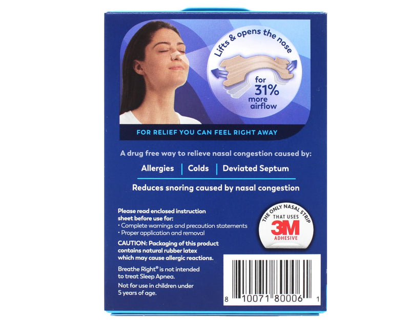 [Australia] - Breathe Right Nasal Strips Original Tan Small/Medium 30 ea (Pack of 4) 