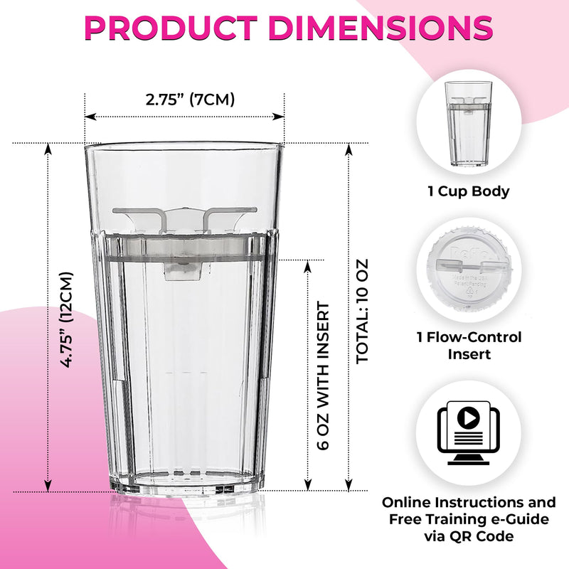 [Australia] - BUNDLE: Reflo Smart Cup (Clear 1-Pack) Open Training Cup, Toddler Cup, 360 Control-Flow, AND free training and use e-guide via QR code on packaging. 1-Pack Clear 
