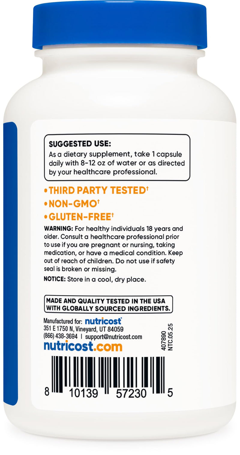 Nutricost Vitamin D2 Supplement (2000 IU) 240 Capsules, Gluten-Free | Vegan, GMO-Free, Third-Party Tested