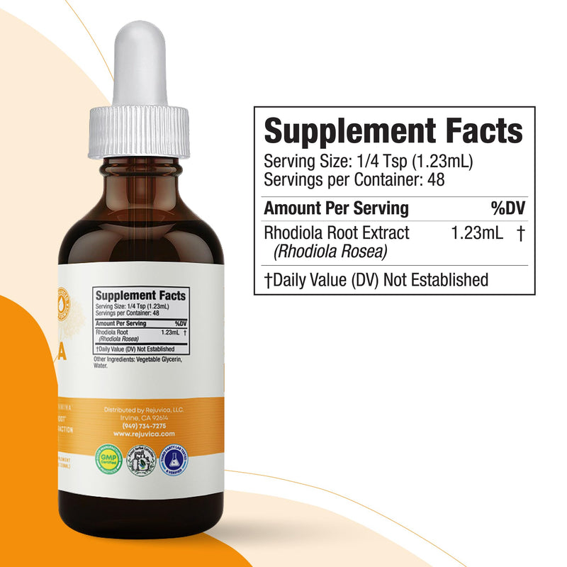 [Australia] - Active Rhodiola - Rhodiola Root Extract with Natural Rosavins - Liquid Delivery for Better Absorption - Supports Energy & Stress 