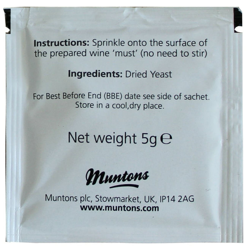 2x Gervin Wine Yeast D GV11 White Label 5g Reduces Malic Acid in Fruit Wine 23L