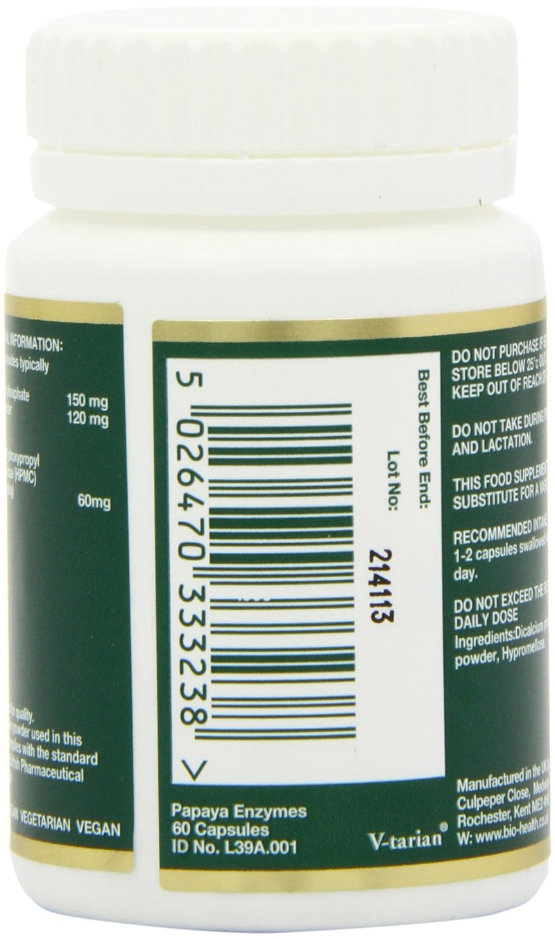 Bio-Health Papaya Enzymes, 60 Capsules