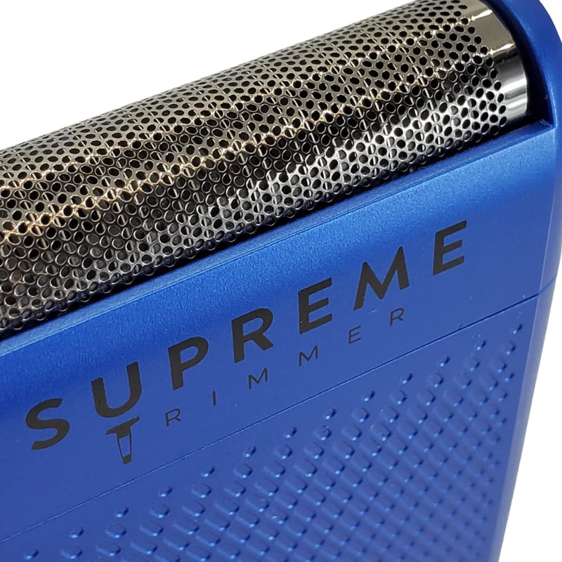 Supreme Trimmer Solo Single Foil Shaver for Pocket | 150 Min Runtime Cordless use, Powerful USB-C Mini Travel Razor for Professional & Home use | STF101 Blue