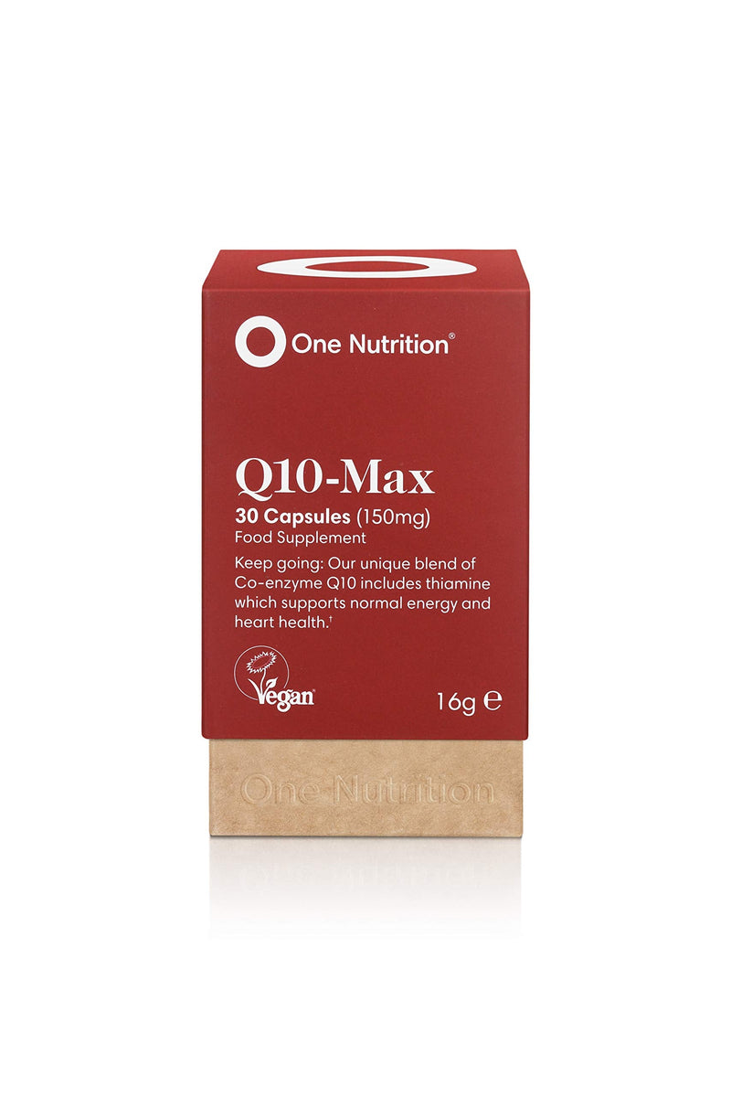 Q10-Max - Unique Combination of Coenzyme Q10 & Thiamine – Premium Ingredients – Supports Normal Energy & Heart Health – Suitable for Those Taking Statins - 30 Capsules – One a Day