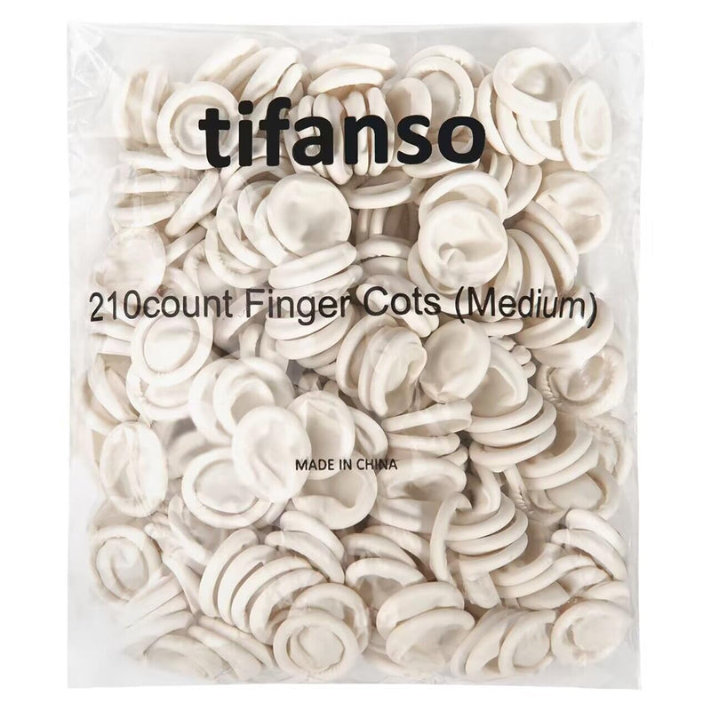 [Australia] - tifanso Finger Cots Finger Protectors, Medium Finger Gloves Disposable, Finger Covers Protection for Finger Tips, Finger Sleeve Thumb Protector Fingertip Protector Thumb Cover(Approx.210 PCS) 210 Count (Pack of 1) 