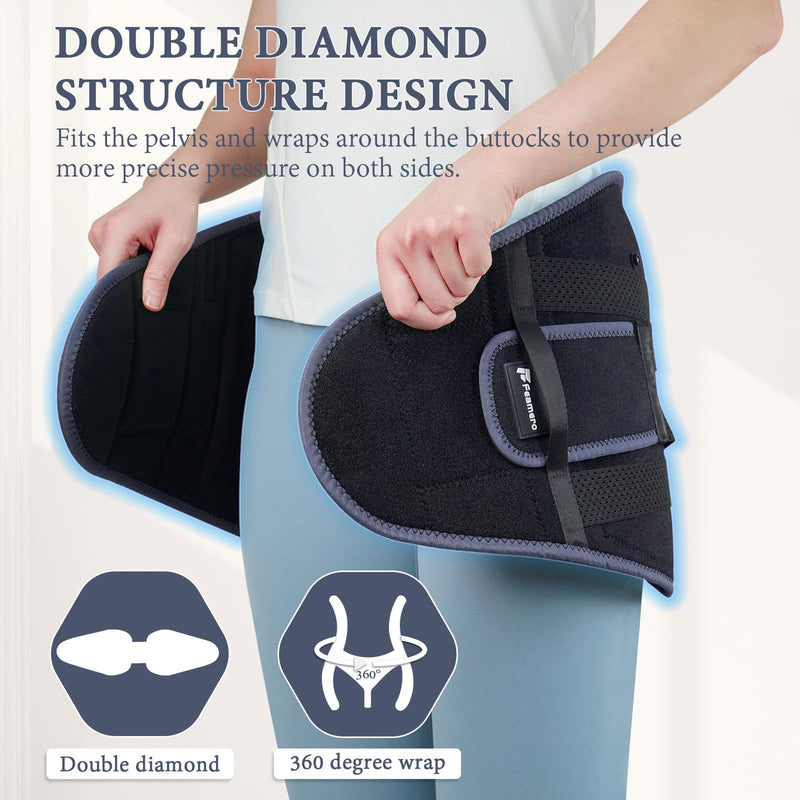 [Australia] - Inflatable Pelvic Support Belt for Women and Men, Adjustable Pressure SI Joint Brace for Postpartum Recovery, Pelvic Tilt Correction, Hip & Pubic Symphysis Pain Relief (L) Large 