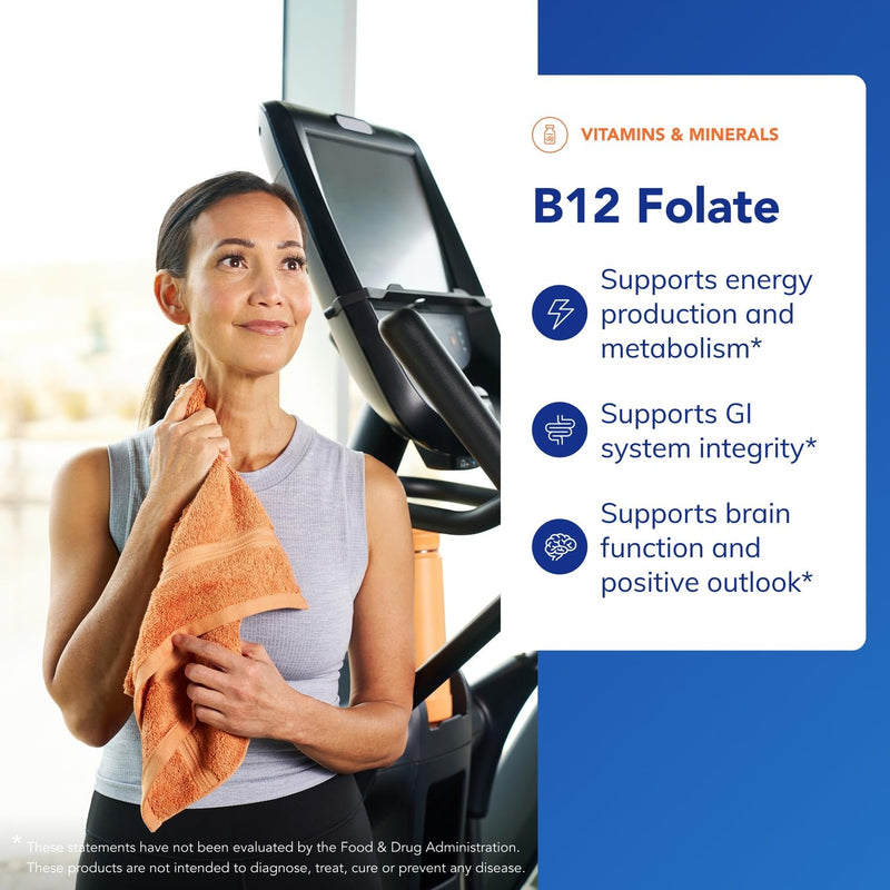 Pure Encapsulations B12 Folate - Energy Supplement to Support Nerves, Energy Metabolism & Cognitive Support* - with Vitamin B Folate as Metafolin - 60 Capsules | Energy Supplement to Support Nerves, Energy Metabolism and Cognitive Function Support*, wi...
