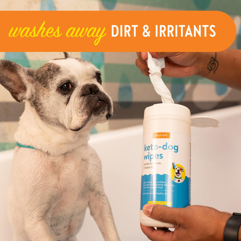 Keto Dog Wipes for Pets (60ct) | Soothing and Convenient Wipes for Pets’ Irritated Skin | Relief for Skin Problems in Dogs - PawsPlanet Australia