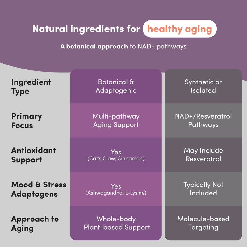 [Australia] - Longevity Peak - Healthy Aging & Cellular Energy Support Supplements for Women & Men - with Ashwagandha, Astragalus, Cat's Claw, Ceylon Cinnamon, L-Lysine, L-Glutamine & More - 60 Capsules 