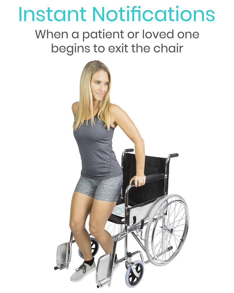 [Australia] - Wireless Chair Alarm by Vive - Wheelchair Motion Sensor Kit for Elderly Dementia Patients - Weight Movement Pressure Pad Detector - Automatic Health Alert System for Mat Elderly Chair Alarm + Pager 