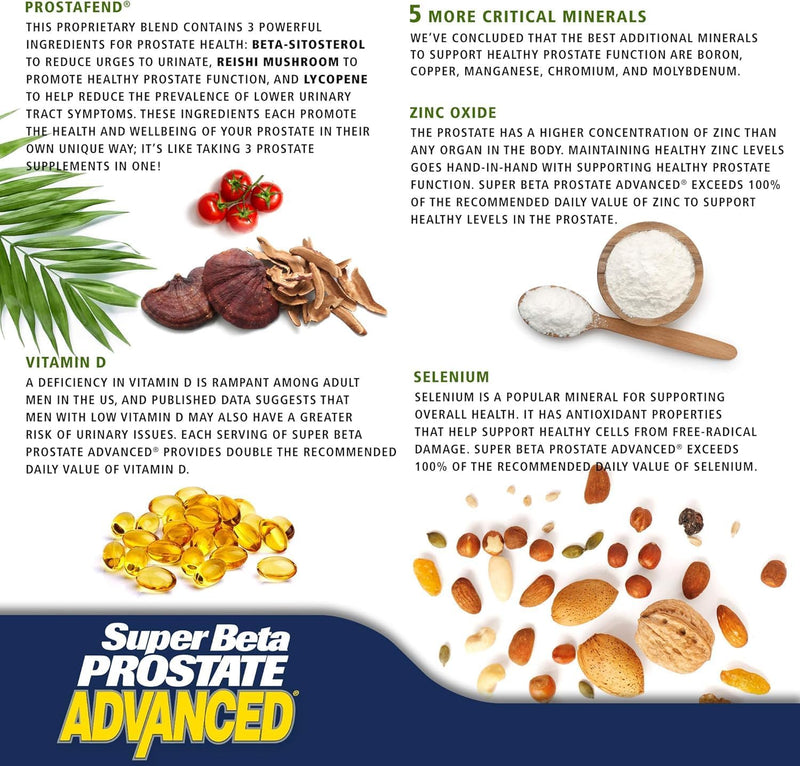 [Australia] - Advanced ‚Äì Promote Sleep, Support Bladder Emptying. Prostate Support Supplement for Men's Health with Beta Sitosterol, not Saw Palmetto. (120 Caplets, 2-Pack) 60 Count (Pack of 2) 