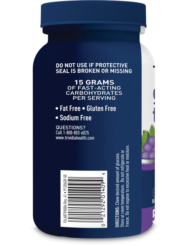 [Australia] - TRUEplus® Glucose Tablets, Grape Flavor - 50ct Bottle 50 Count (Pack of 1) 