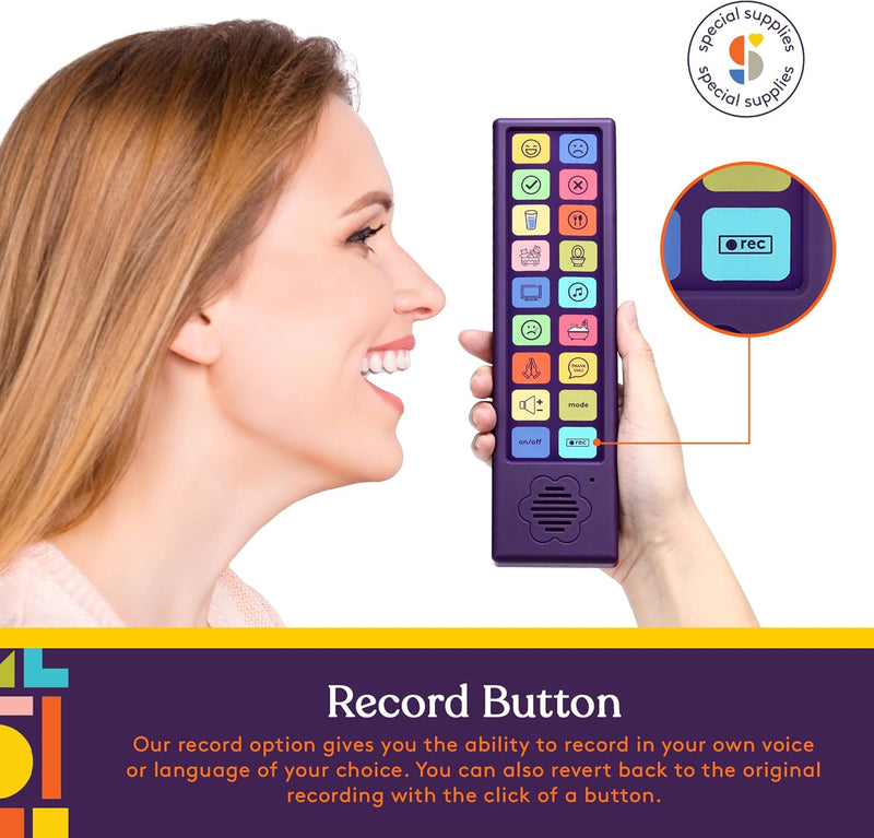 [Australia] - Special Supplies AAC Communication Device Speech Therapy,Talker Buddy Communication Device For Non Verbal Kids & Adults,Autism Talking Aids For Home,School Kids Communication Device W/Recording Option 