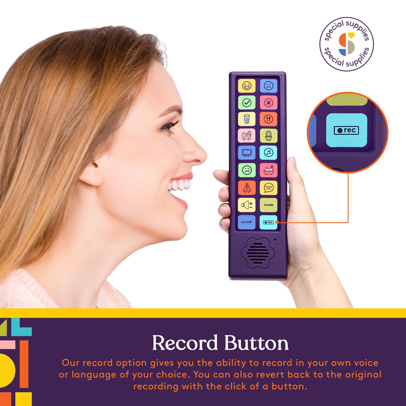 [Australia] - Special Supplies AAC Communication Device for Speech Therapy, Talker Buddy Communication Device for Non Verbal Kids & Adults, Autism Talking Aids for Home or School, Travel Bag, Recording Option 