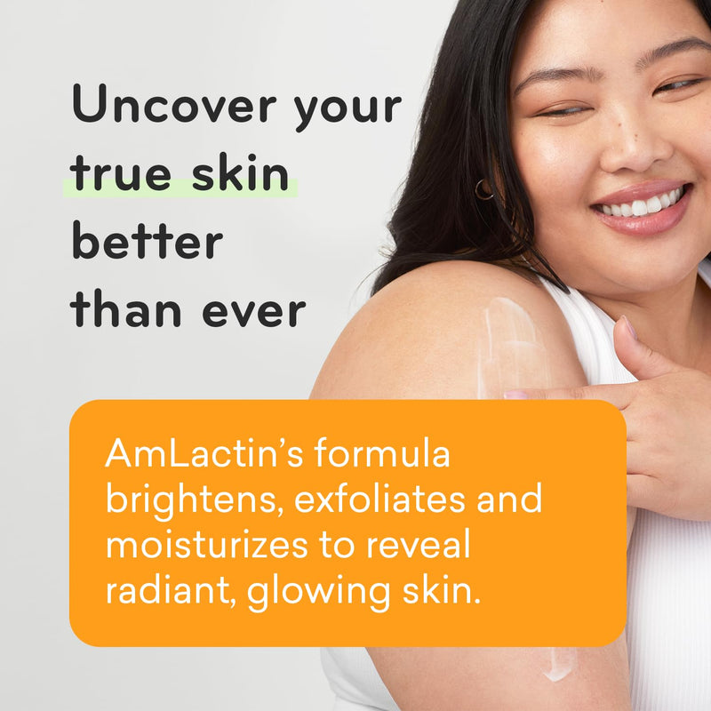 AmLactin Daily Vitamin C Lotion, 7% Lactic Acid, Dry Skin, 7.9 oz | Vitamin C plus 7% lactic acid body lotion brightens, exfoliates and moisturizes dry skin for smoother-looking tone. 7.9 Fl Oz (Pack of 1)