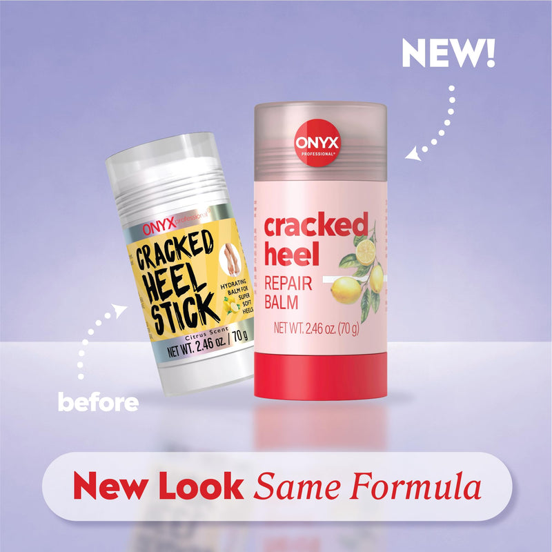 Onyx Professional Cracked Heel Repair Balm Stick for Dry Cracked Feet Treatment, Citrus Scent, 2 pack - Moisturizing Foot Balm, Rolls On, No Mess Like Foot Cream or Foot Lotion, Heel Treatment 2.46 Ounce (Pack of 2)