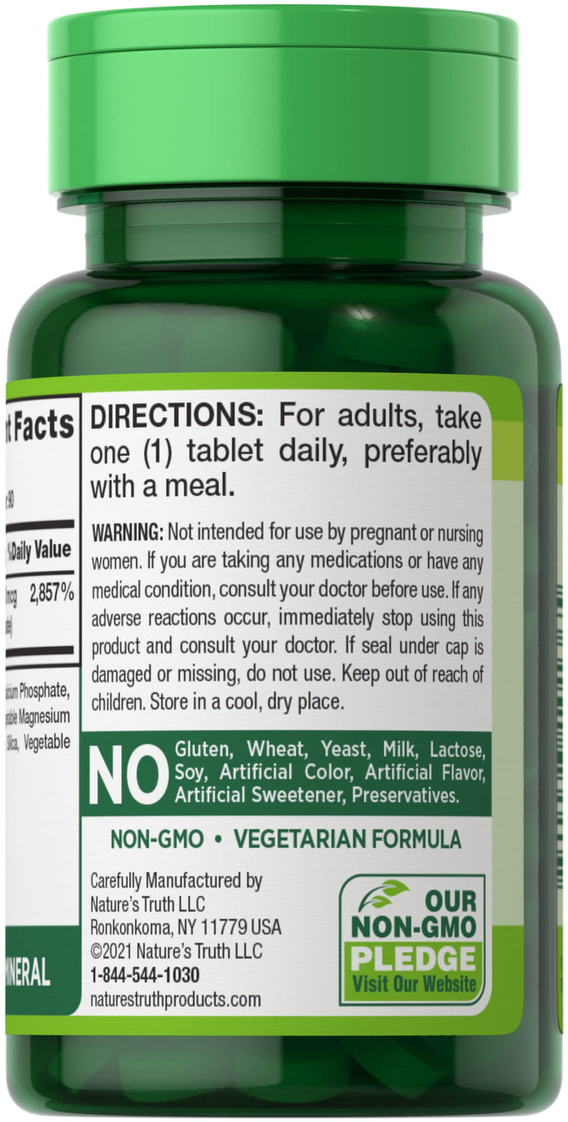 [Australia] - Ultra Chromium Picolinate 1000mcg | 90 Tablets | Vegetarian, Non-GMO & Gluten Free Supplement | by Nature's Truth 