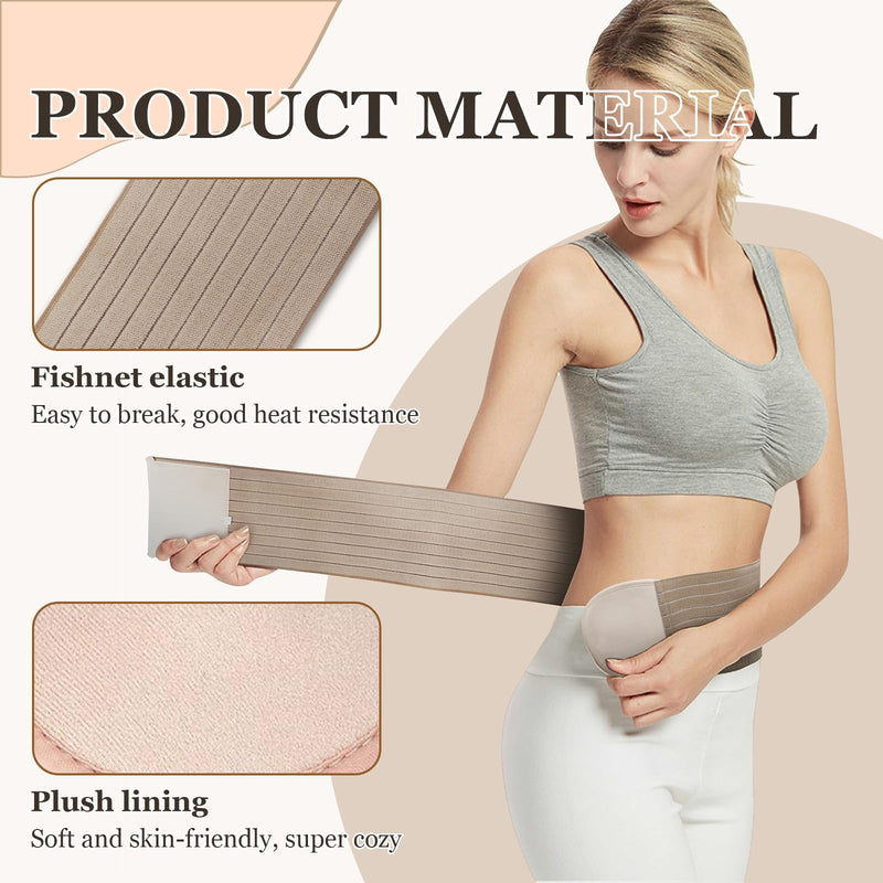Umbilical Hernia Belt with Compression Pad - Abdominal Support for Men and Women, Ideal for Various Hernias and Post-Surgery Recovery