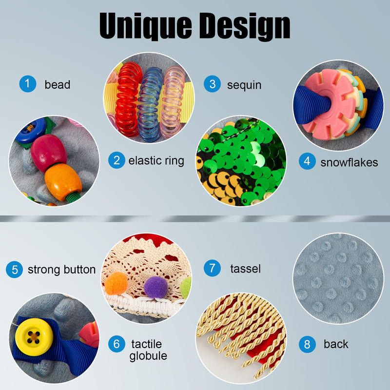 [Australia] - Nest blanket for dementia sufferers, seniors and dementia employment hands, therapy product for Alzheimer's, Alzheimer's, dementia, Asperger's, anxiety, autism games for dementia sufferers, hand spinning top to reduce anxiety (blue) blue 