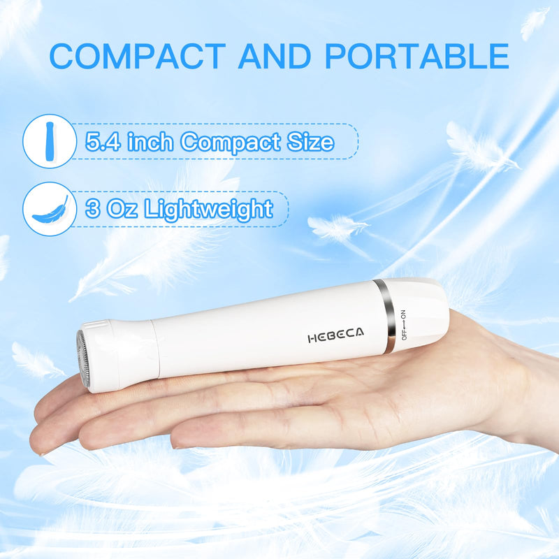 Facial Hair Removal for Women, 3-in-1 Electric Eyebrow Ear Nose Trimmer, & Facial Hair Trimmers Wet/Dry, Waterproof & Rechargeable Painless Women's Face Trimmer Portable for Travel