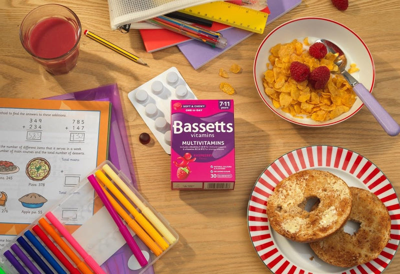 Bassetts Vitamins 7-11 Years Raspberry Flavour Multivitamins 60 Gummies 60 count (Pack of 1) Original - 7 Nutrients 60 Gummies