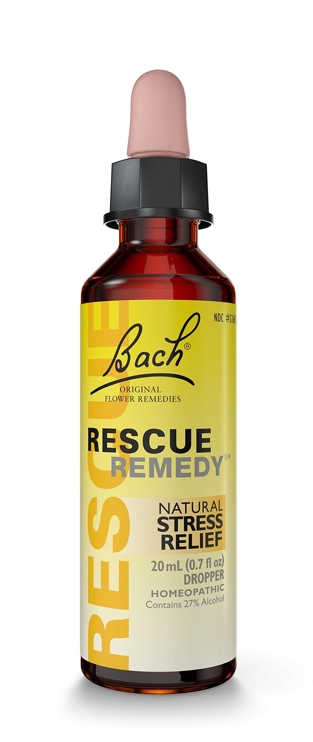 Bach RESCUE REMEDY Dropper 20mL, Natural Stress Relief, Homeopathic Flower Essence, Vegan, Gluten & Sugar-Free, Non-Habit Forming 20mL (Original Formula)