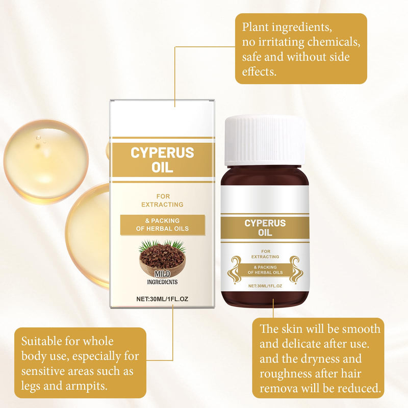[Australia] - Pack of 2 Cyperus Rotundus Oil Cyperus Rotundus Oil Cyperus Rotundus Oil for Hair Removal Cyperus Oil Natural To reduce hair growth Smooth skin Inhibits hair growth on the body 