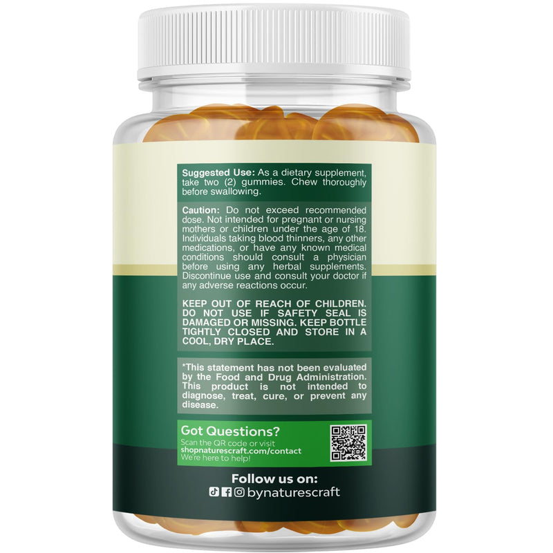 Natures Craft Cleansing Herbal Liver Detox Gummies Liver Support Milk Thistle Gummies with Artichoke Extract Turmeric Curcumin and L-Carnitine - Vegan and Non-GMO - Sweet Lemon - 60 Count (Pack of 1) 60 Count (Pack of 1)
