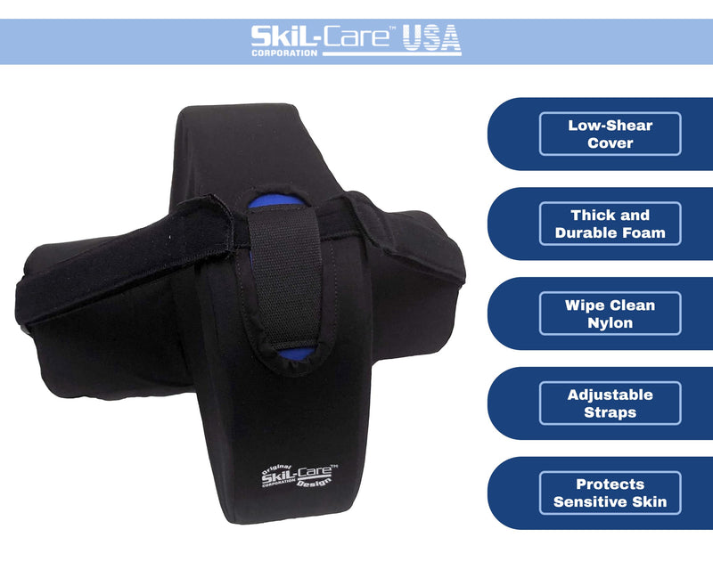 [Australia] - Skil-Care Abductor Pillow Cushion for Side Sleeping & Hip Alignment, 10”x14”x13”, Leg Support Cushion with Strap for Bed Positioning, Prevents Contracture & Abduction, Orthopedic Knee Pillow, 555060 