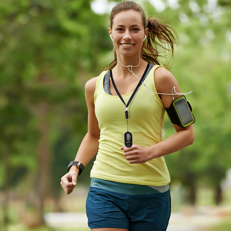 [Australia] - WINOMO Exercise Step Walking 3D Pedometer Accurate Step Counter Walking Distance Miles/Km Calorie Counter Exercise Time Silent with Clip and Lanyard Pedometer 