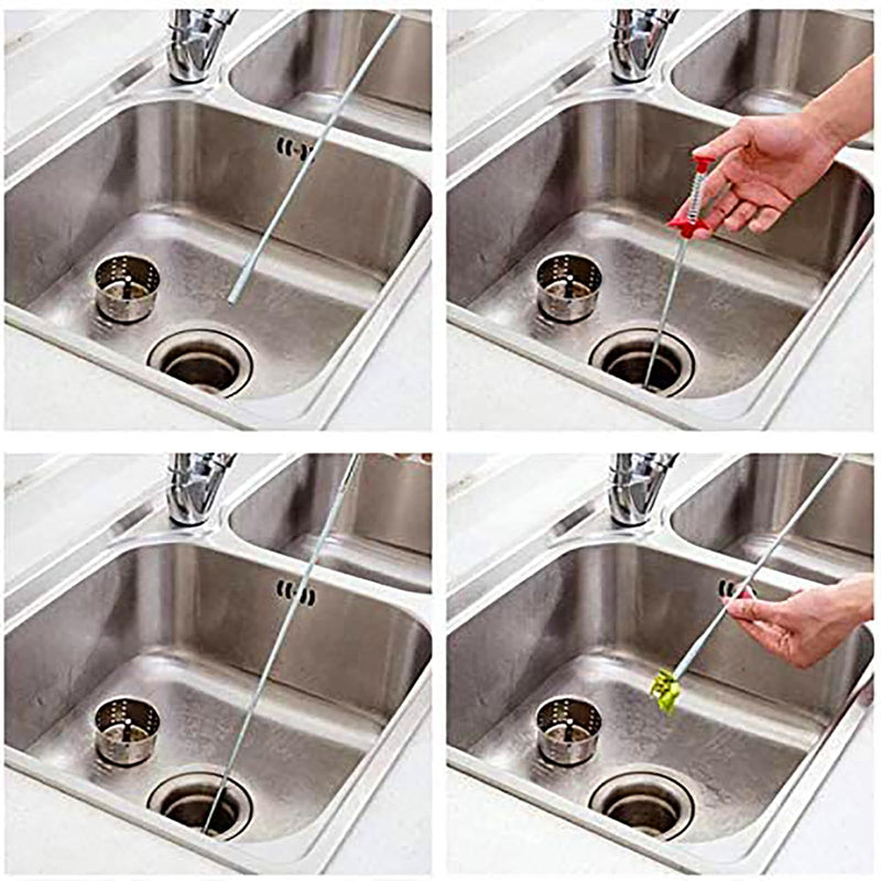 [Australia] - Flexible Grabber Claw Pick Up Reacher Tool With 4 Claws Bendable Hose Pickup Reaching Assist Tool for Litter Pick, Home Sink, Drains, Toilet (30 inch) 30 inch 