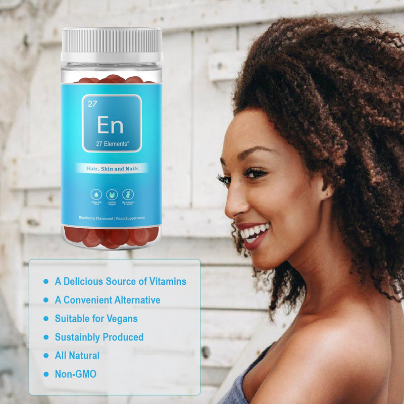 Biotin Hair Growth + Multivitamin Gummies | Two Months Supply - 60 Vegan Gummies | Biotin = 300% NRV | Chewable Beauty Vitamins for Adults & Children | Gluten & Palm Oil Free | Made in the UK