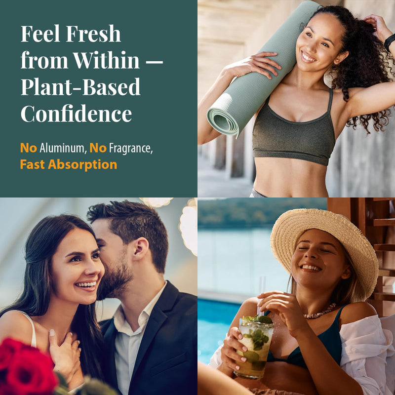 [Australia] - Women's Body Deodorizing Supplement ‚Äì Chlorophyll Capsules for Body Odor, Fresh Breath & Gut Detox, for Social Confidence ‚Äì Vegan with Matcha Green Tea, Apple Cider Vinegar (60 Caps) 60 Count (Pack of 1) 