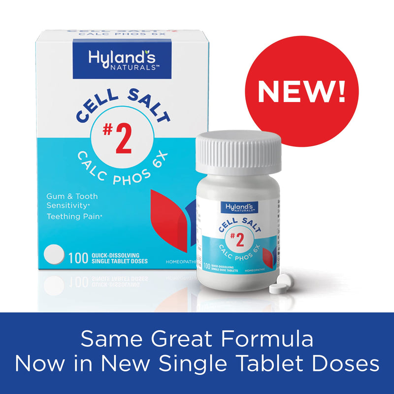 [Australia] - Hyland's Naturals Cell Salts 2 Calcarea Phosphorica 6X Tablets, Natural Homeopathic Relief of Oral Pain and Sore Throat, 100 Count 