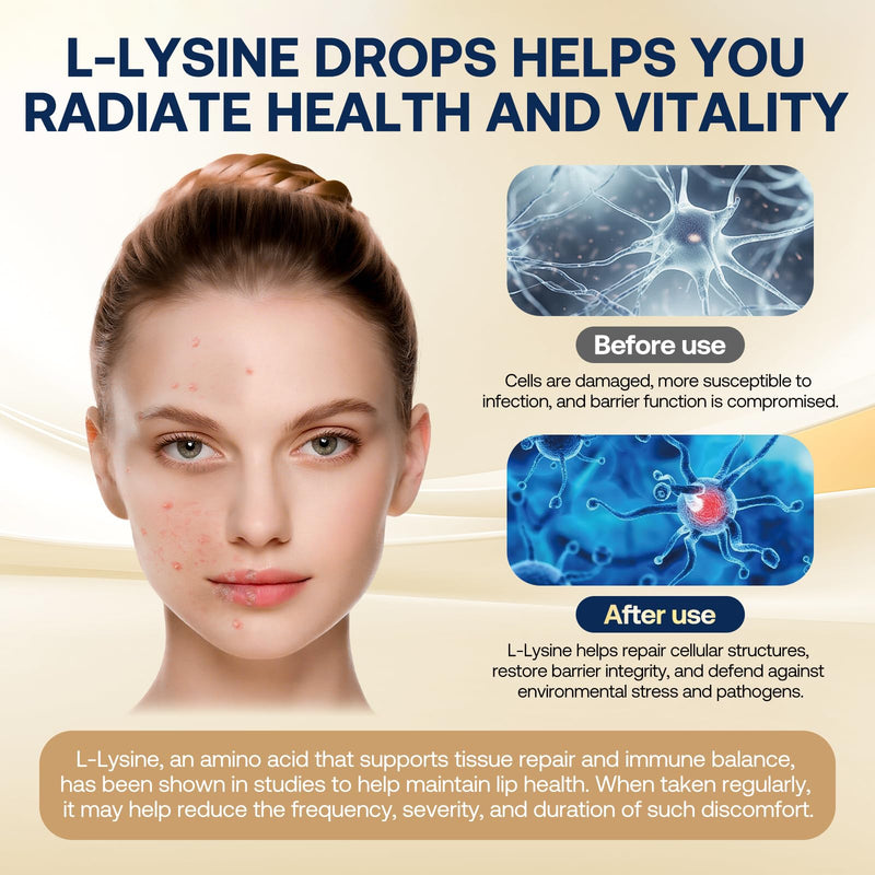 Liposomal L-lysine 1000MG Liquid Drops, 13-in-1 Lysine Supplements – Monolaurin, Olive Leaf Extract with Vitamin C, B6, D3, B12 & Zinc for Collagen, Lip, skin & Immune Support for Kids & Adults, 4oz Lemon 4 Fl Oz (Pack of 1)
