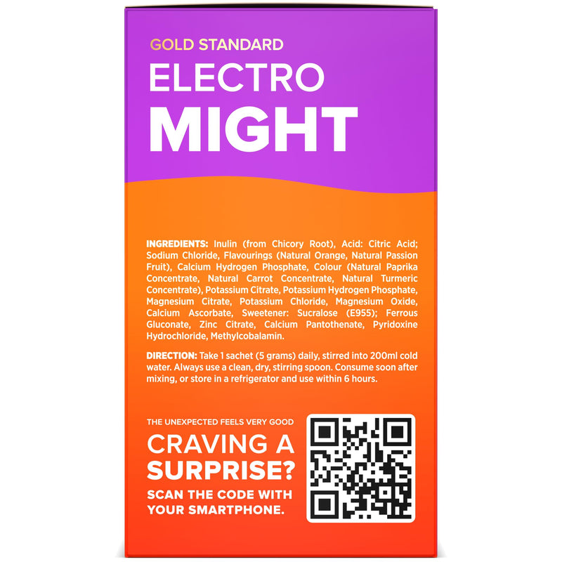 Wellgard Electromight - Electrolytes Sachets, Zero Sugar Rehydration Sachets with Magnesium, Iron & Vitamin C, Electrolyte Powder Sachets, 20 Sachets